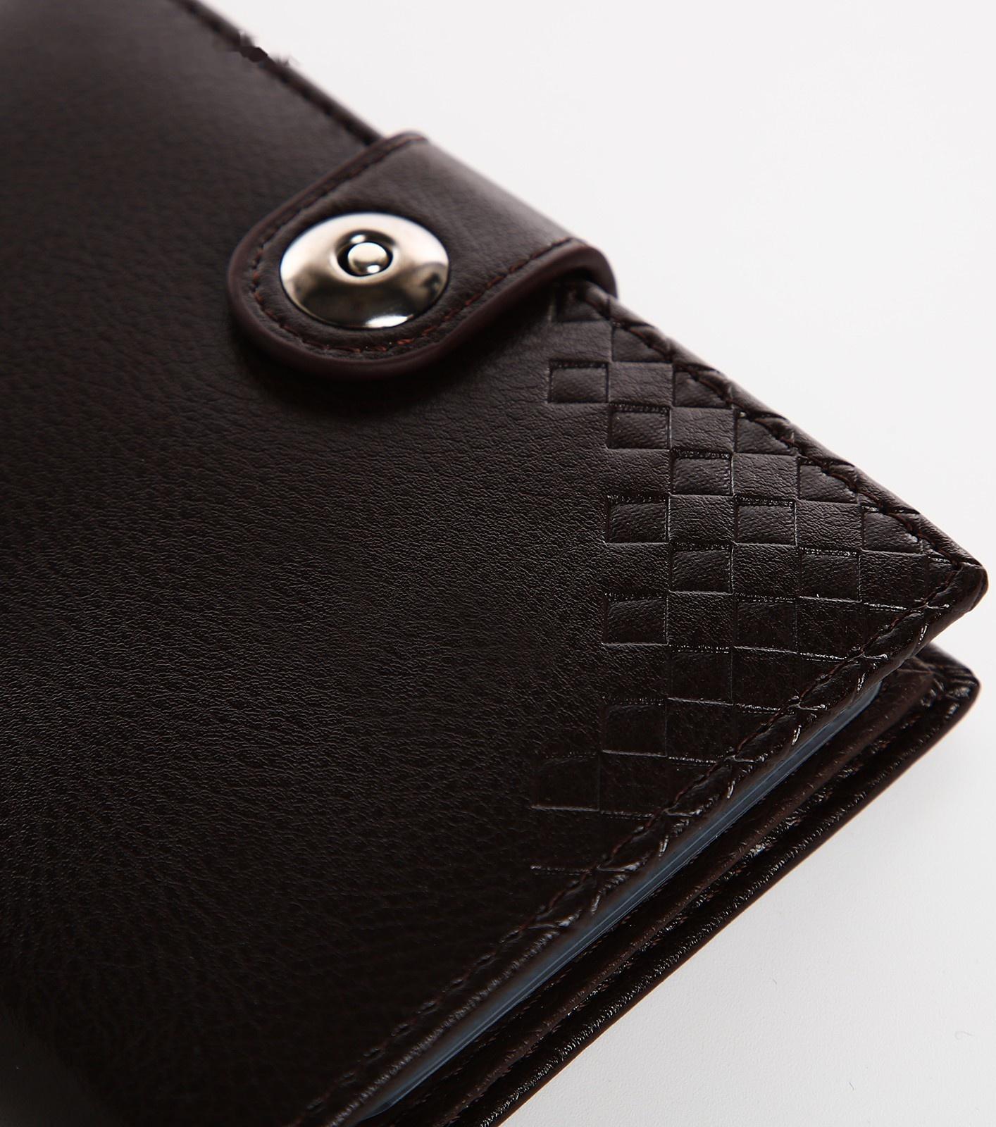 Портмоне мужское 3 в 1 на магните, для купюр, автодокументов и паспорта, цвет коричневый