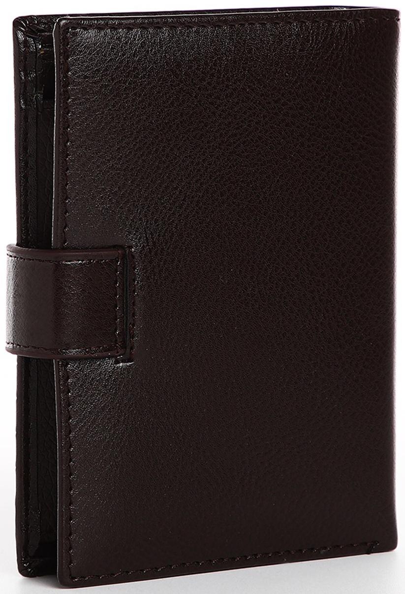 Портмоне мужское 3 в 1 на магните, для купюр, автодокументов и паспорта, цвет коричневый