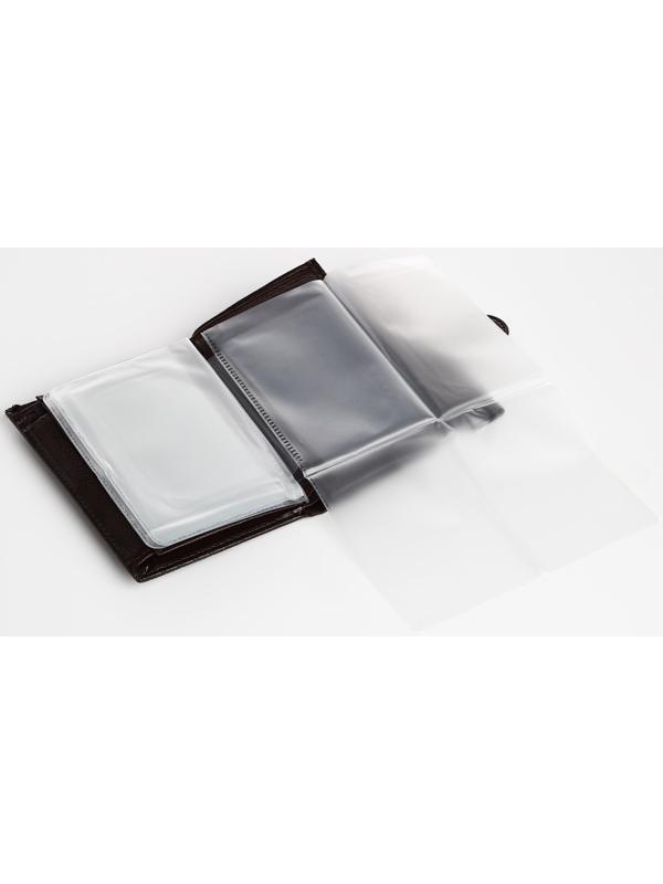 Портмоне мужское 3 в 1 на магните, для купюр, автодокументов и паспорта, цвет коричневый