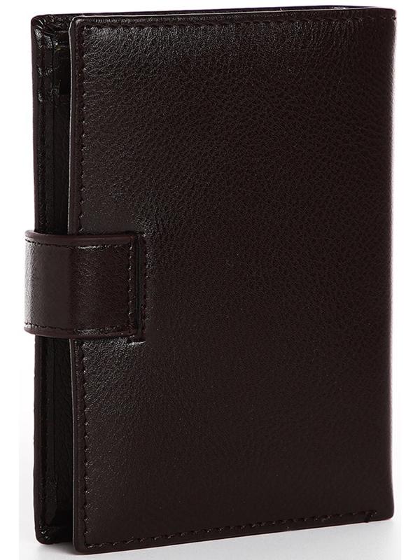 Портмоне мужское 3 в 1 на магните, для купюр, автодокументов и паспорта, цвет коричневый