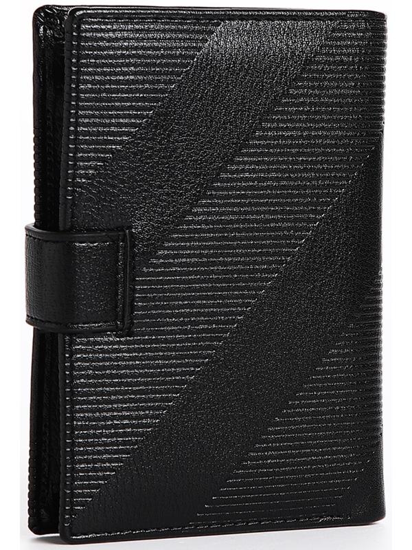 Портмоне мужское 3 в 1 на магните, для купюр, автодокументов и паспорта, цвет чёрный