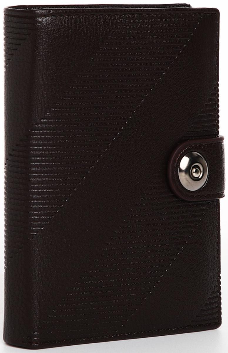 Портмоне мужское 3 в 1 на магните, для купюр, автодокументов и паспорта, цвет коричневый