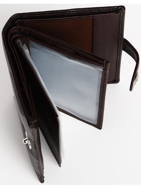 Портмоне мужское 3 в 1 на магните, для купюр, автодокументов и паспорта, цвет коричневый