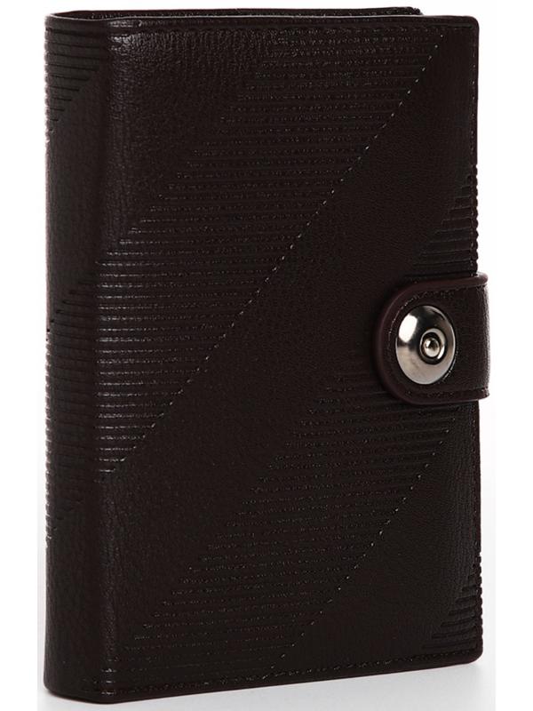 Портмоне мужское 3 в 1 на магните, для купюр, автодокументов и паспорта, цвет коричневый