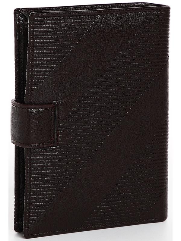 Портмоне мужское 3 в 1 на магните, для купюр, автодокументов и паспорта, цвет коричневый