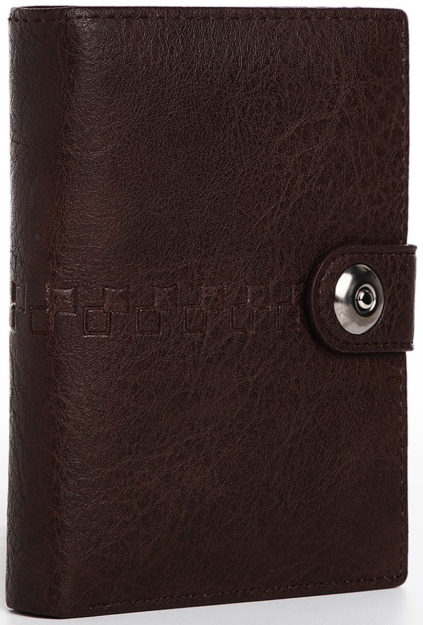 Портмоне мужское 3 в 1 на магните, для купюр, автодокументов и паспорта, цвет коричневый