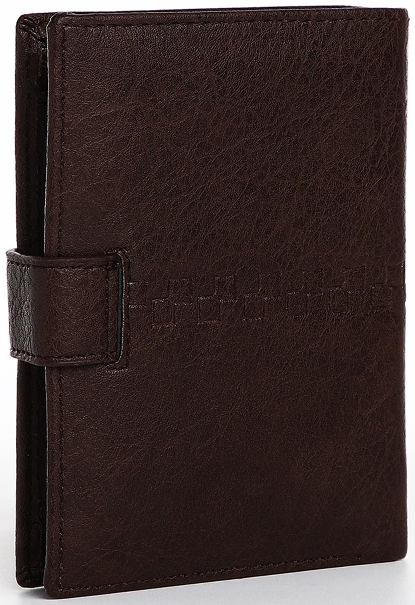 Портмоне мужское 3 в 1 на магните, для купюр, автодокументов и паспорта, цвет коричневый