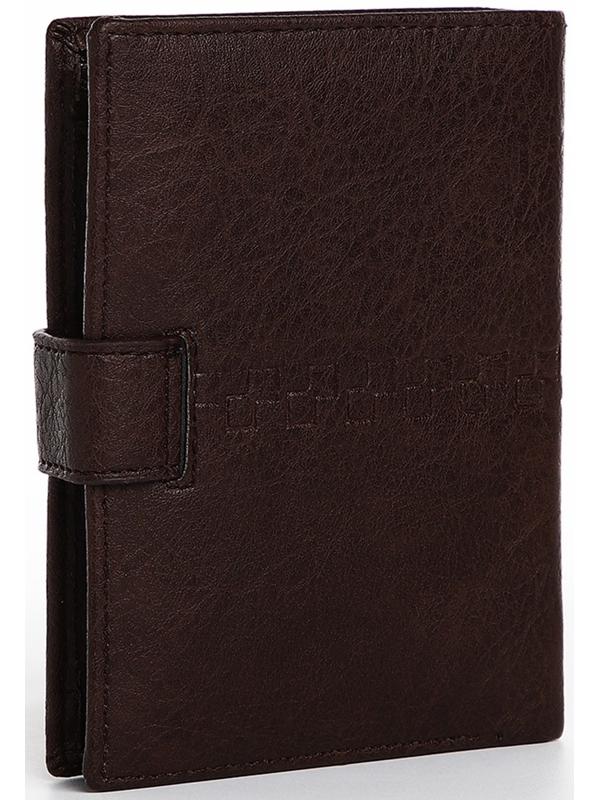 Портмоне мужское 3 в 1 на магните, для купюр, автодокументов и паспорта, цвет коричневый