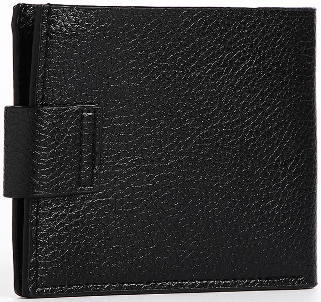 Портмоне мужское на магните, отдел для купюр, для карт, для монет, цвет чёрный