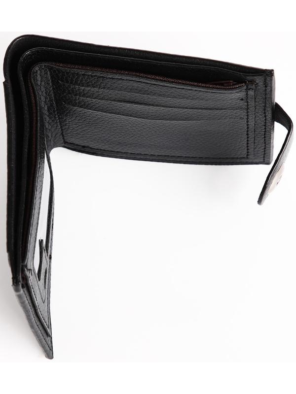 Портмоне мужское на магните, отдел для купюр, для карт, для монет, цвет чёрный