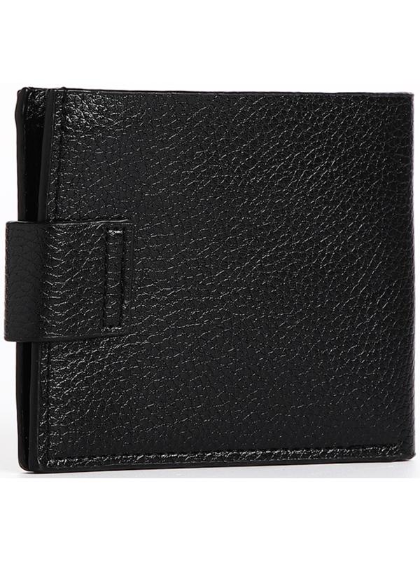 Портмоне мужское на магните, отдел для купюр, для карт, для монет, цвет чёрный