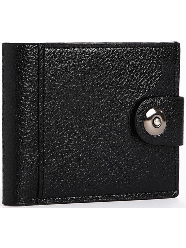Портмоне мужское на магните, отдел для купюр, для карт, для монет, цвет чёрный