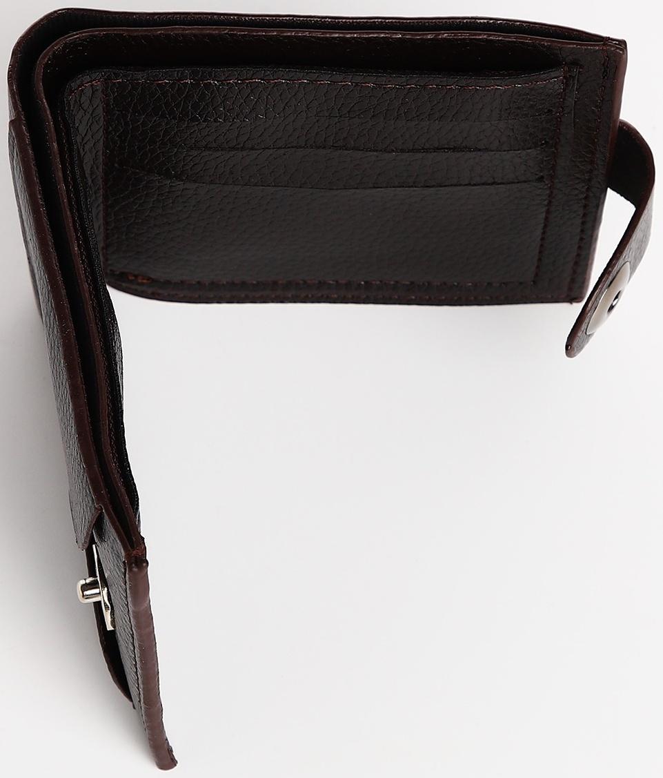 Портмоне мужское на магните, отдел для купюр, для карт, для монет, цвет коричневый