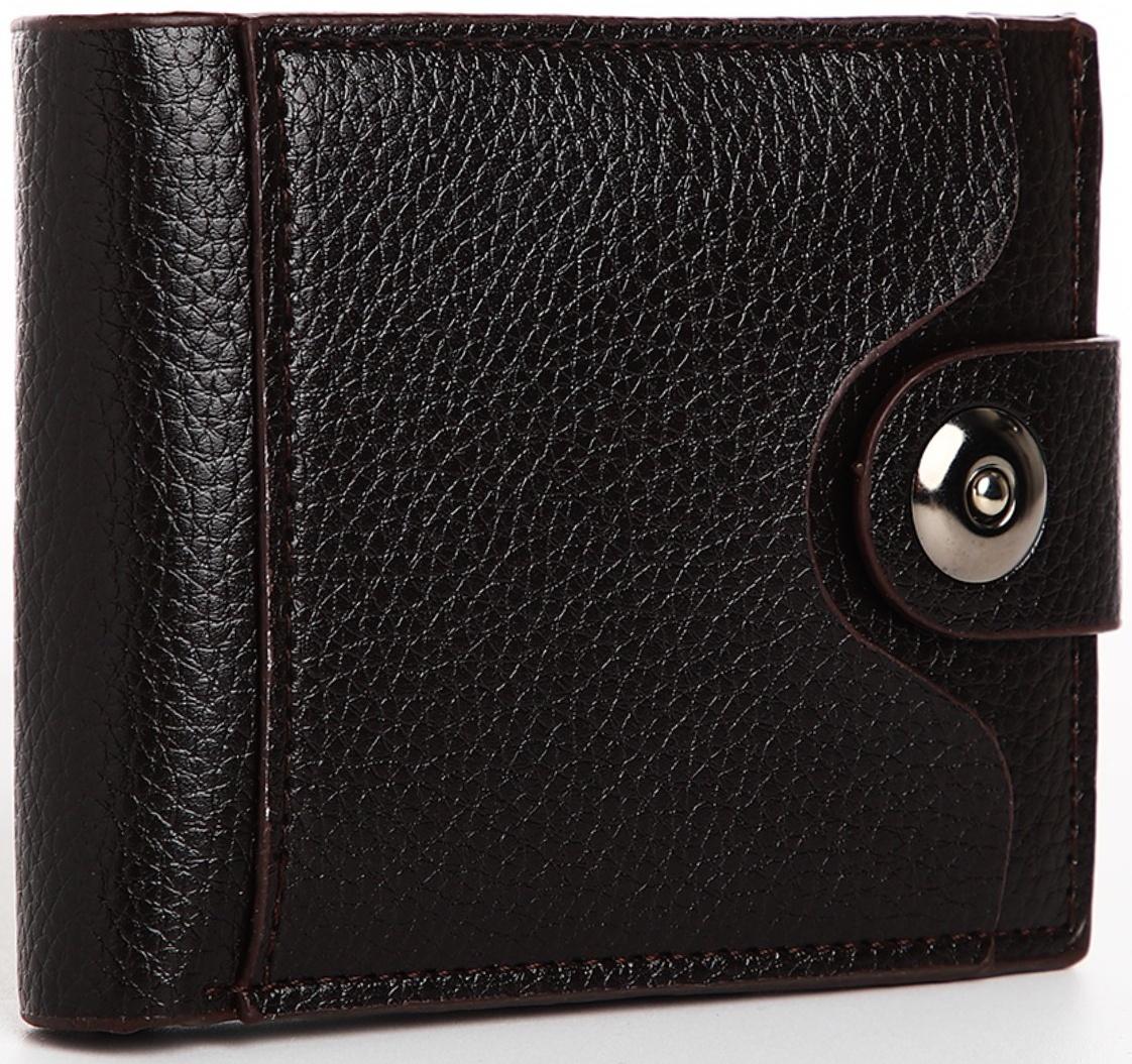 Портмоне мужское на магните, отдел для купюр, для карт, для монет, цвет коричневый