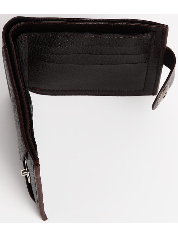 Портмоне мужское на магните, отдел для купюр, для карт, для монет, цвет коричневый
