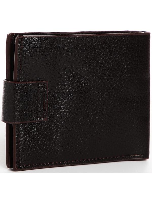 Портмоне мужское на магните, отдел для купюр, для карт, для монет, цвет коричневый