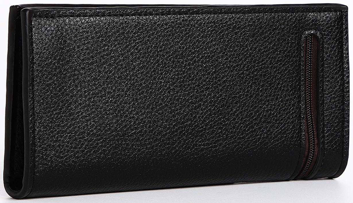 Портмоне мужское на магните, отдел для купюр, для карт, цвет черный