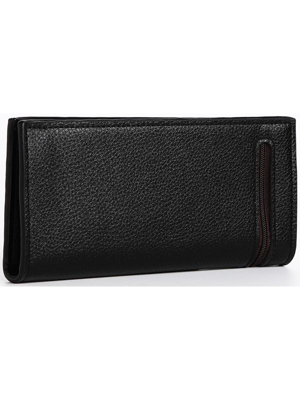 Портмоне мужское на магните, отдел для купюр, для карт, цвет черный