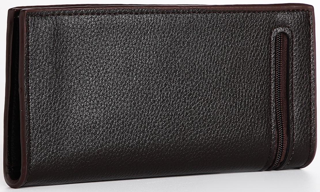 Портмоне мужское на магните, отдел для купюр, для карт, цвет коричневый