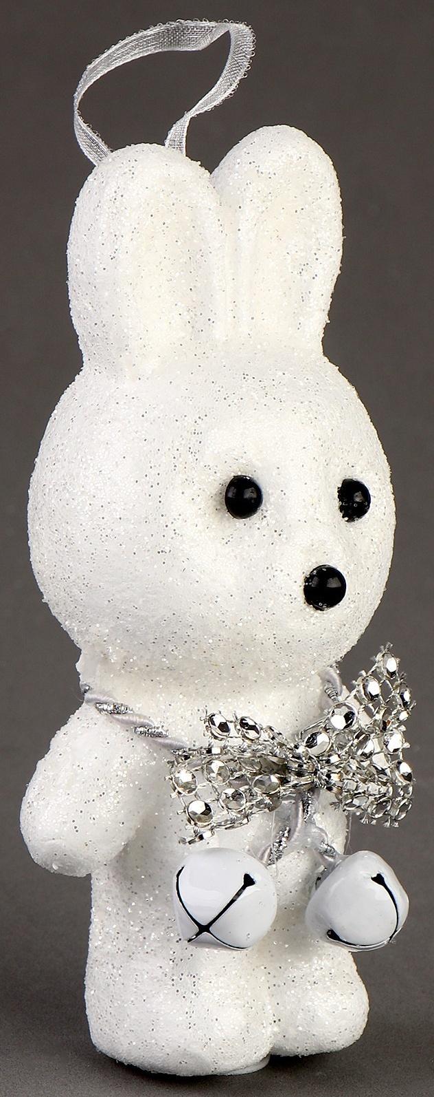 Игрушка из пенопласта «Зайка» с бантиком, 13 см