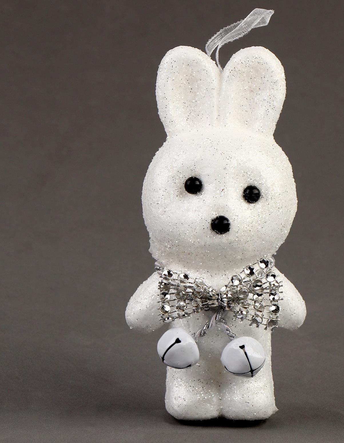 Игрушка из пенопласта «Зайка» с бантиком, 13 см