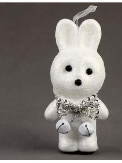 Игрушка из пенопласта «Зайка» с бантиком, 13 см