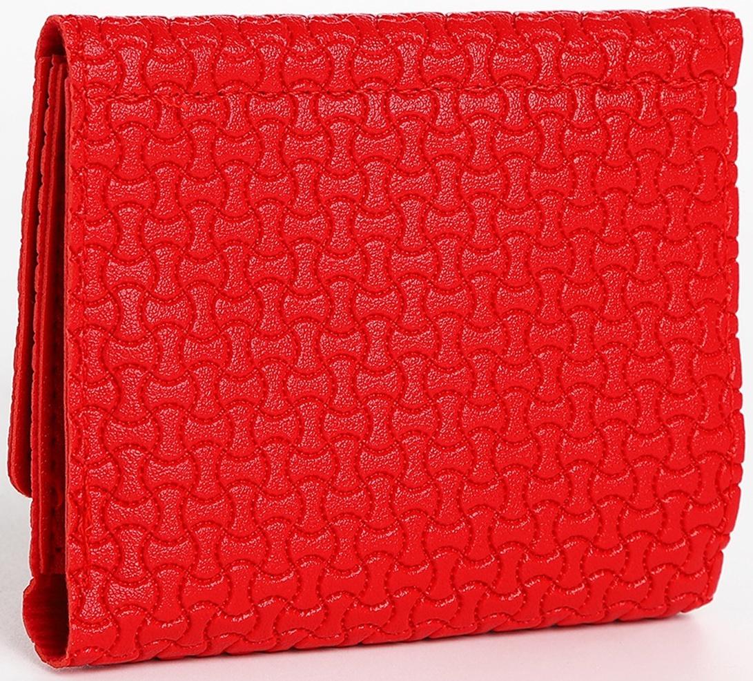 Кошелёк на кнопке, цвет красный