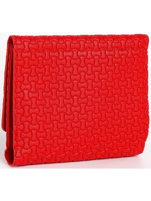 Кошелёк на кнопке, цвет красный