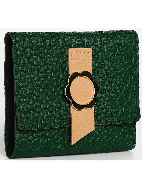 Кошелёк на кнопке, цвет зелёный