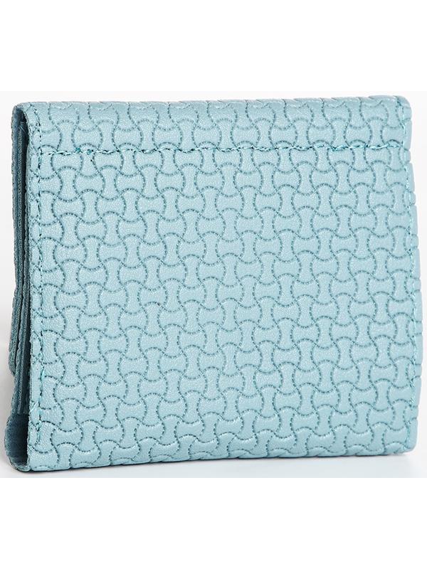 Кошелёк на кнопке, цвет голубой