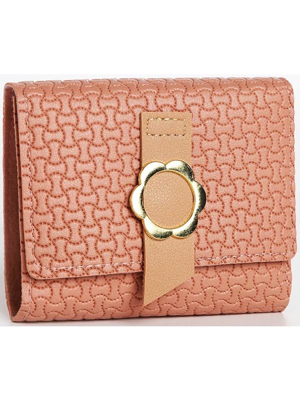 Кошелёк на кнопке, цвет розовый