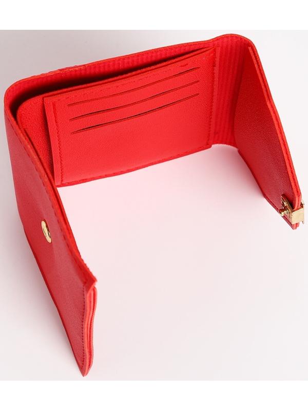 Кошелёк на кнопке, цвет красный