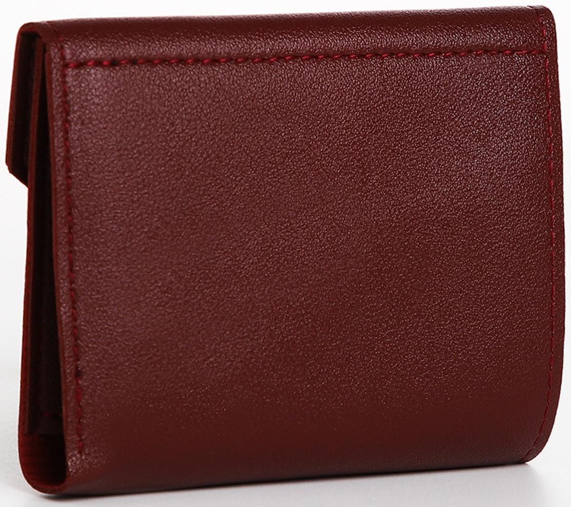 Кошелёк на кнопке, цвет бордовый
