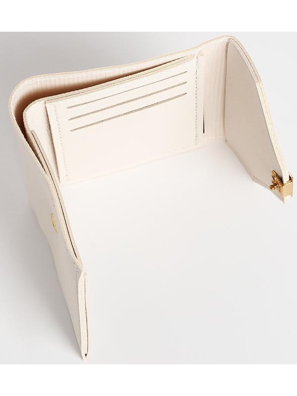 Кошелёк на кнопке, цвет белый