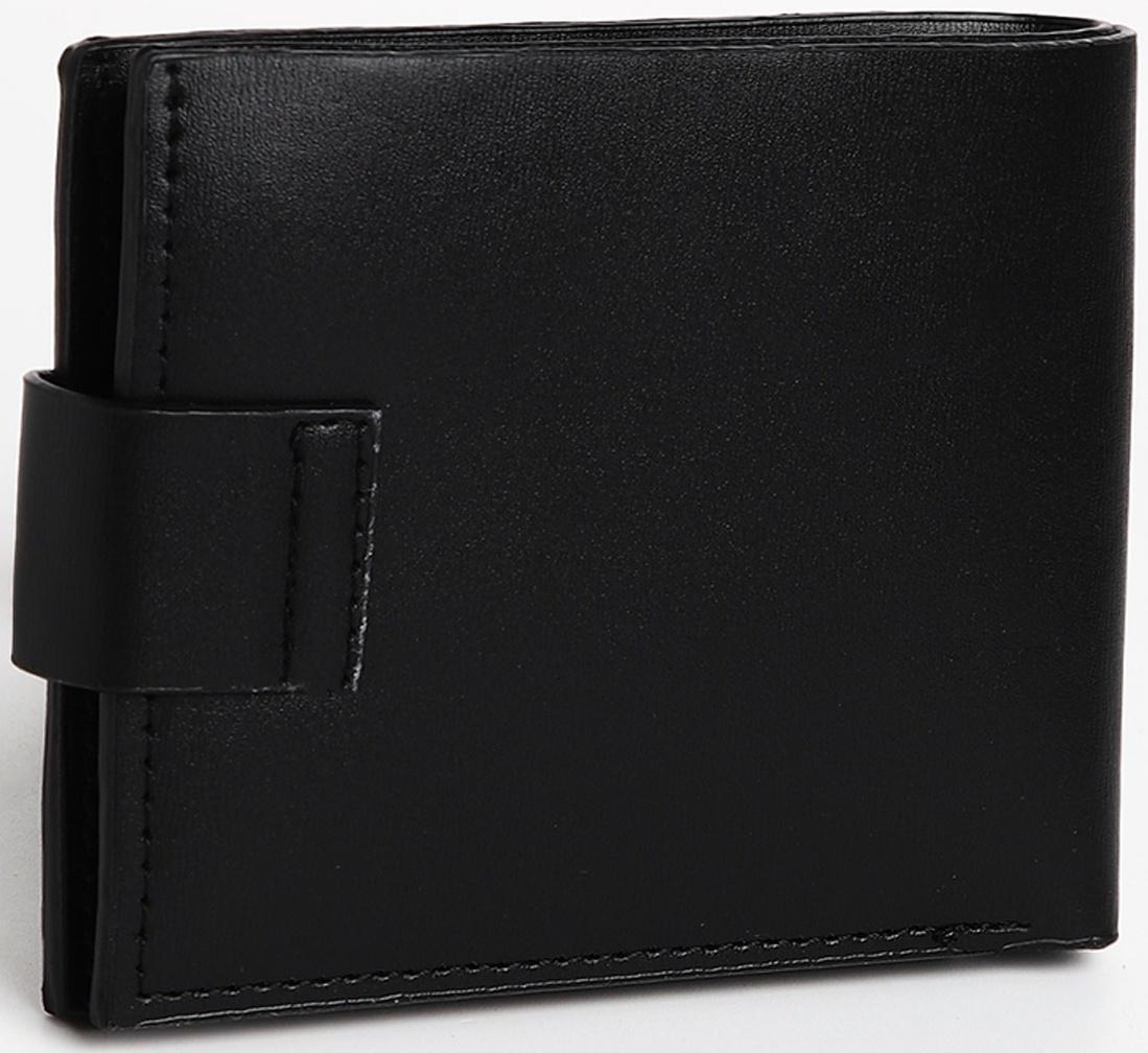Портмоне мужское на магните, отдел для купюр, для карт, для монет, цвет черный