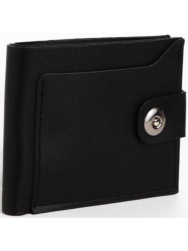 Портмоне мужское на магните, отдел для купюр, для карт, для монет, цвет черный