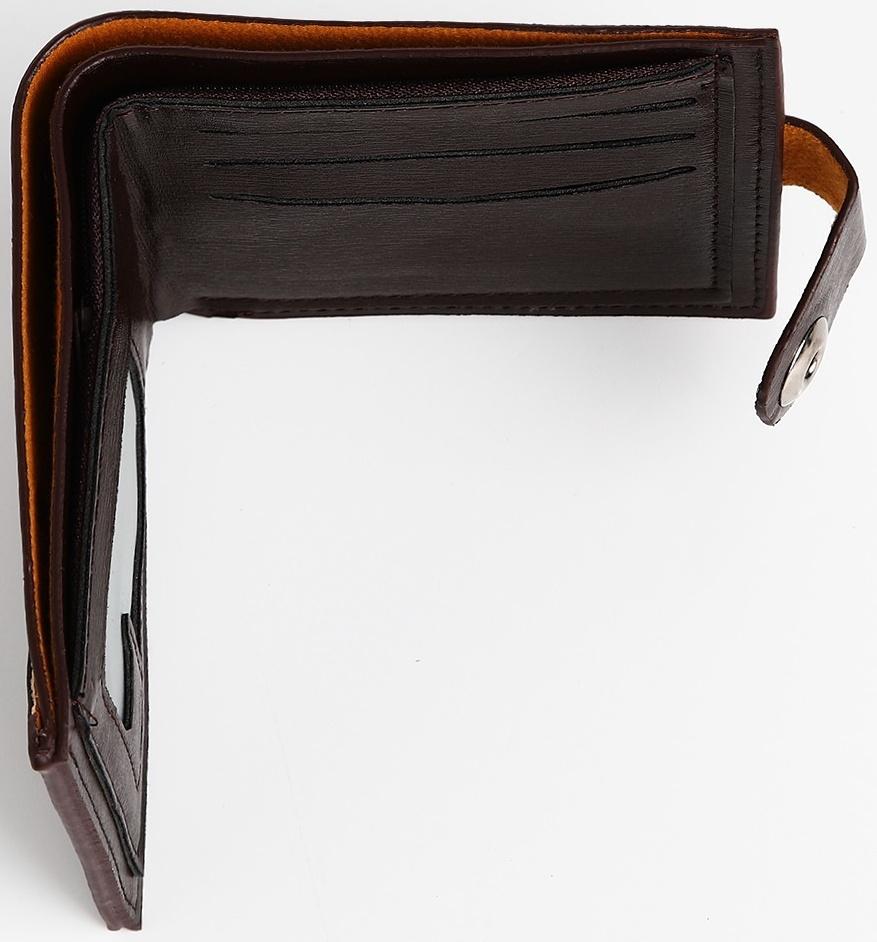 Портмоне мужское на магните, отдел для купюр, для карт, для монет, цвет коричневый