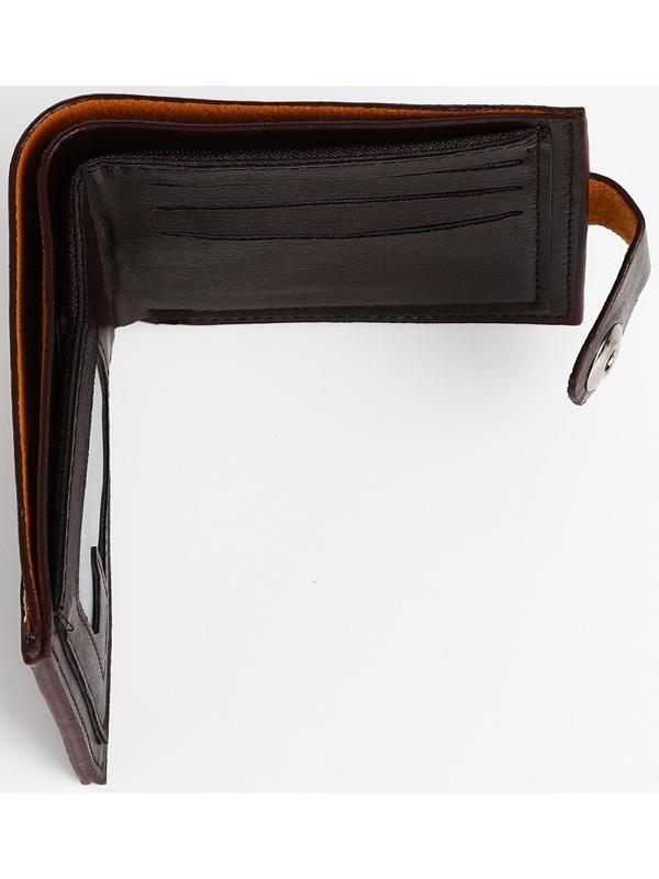 Портмоне мужское на магните, отдел для купюр, для карт, для монет, цвет коричневый