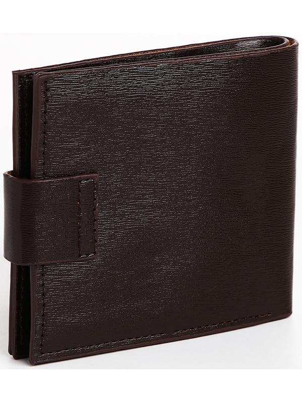 Портмоне мужское на магните, отдел для купюр, для карт, для монет, цвет коричневый