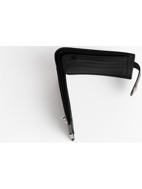 Портмоне мужское на магните, отдел для купюр, для карт, для монет, цвет чёрный