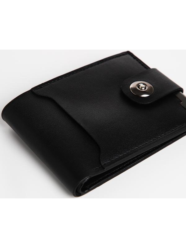 Портмоне мужское на магните, отдел для купюр, для карт, для монет, цвет чёрный