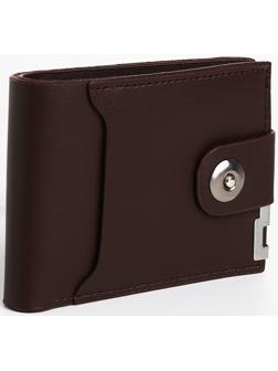 Портмоне мужское на магните, отдел для купюр, для карт, для монет, цвет коричневый