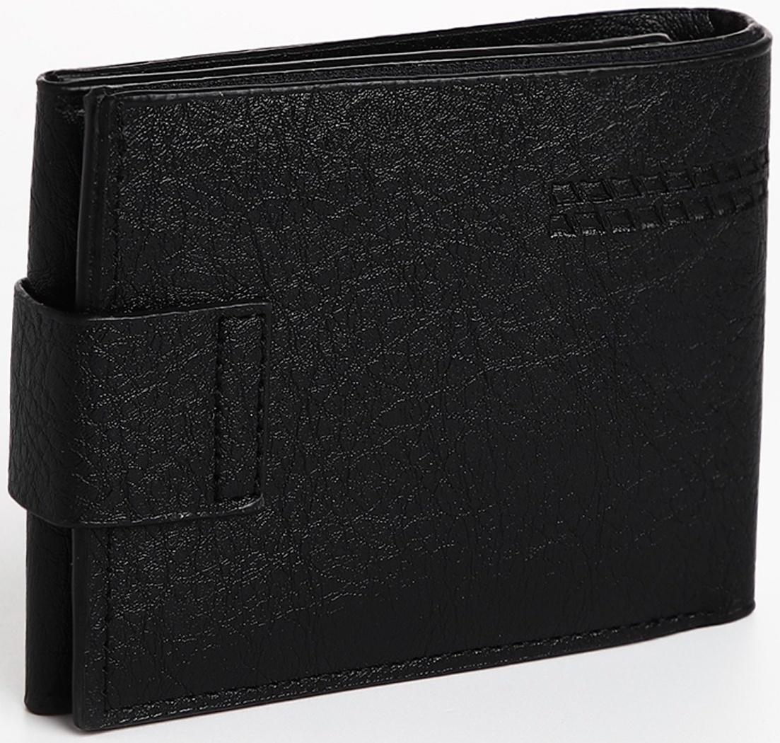 Портмоне мужское на магните, отдел для купюр, для карт, для монет, цвет чёрный