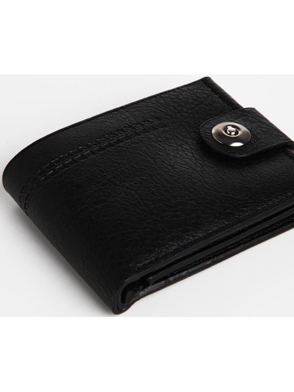 Портмоне мужское на магните, отдел для купюр, для карт, для монет, цвет чёрный