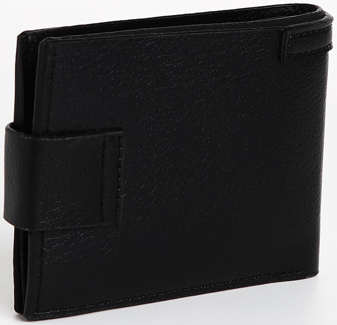 Портмоне мужское на магните, отдел для купюр, для карт, для монет, цвет чёрный