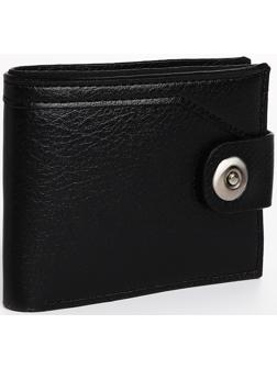 Портмоне мужское на магните, отдел для купюр, для карт, для монет, цвет чёрный