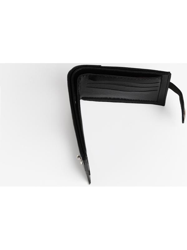 Портмоне мужское на магните, отдел для купюр, для карт, для монет, цвет чёрный