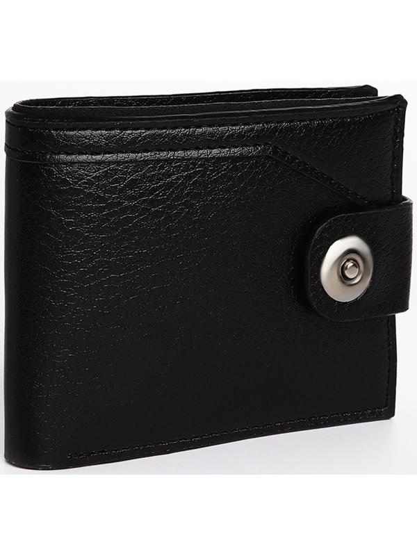 Портмоне мужское на магните, отдел для купюр, для карт, для монет, цвет чёрный