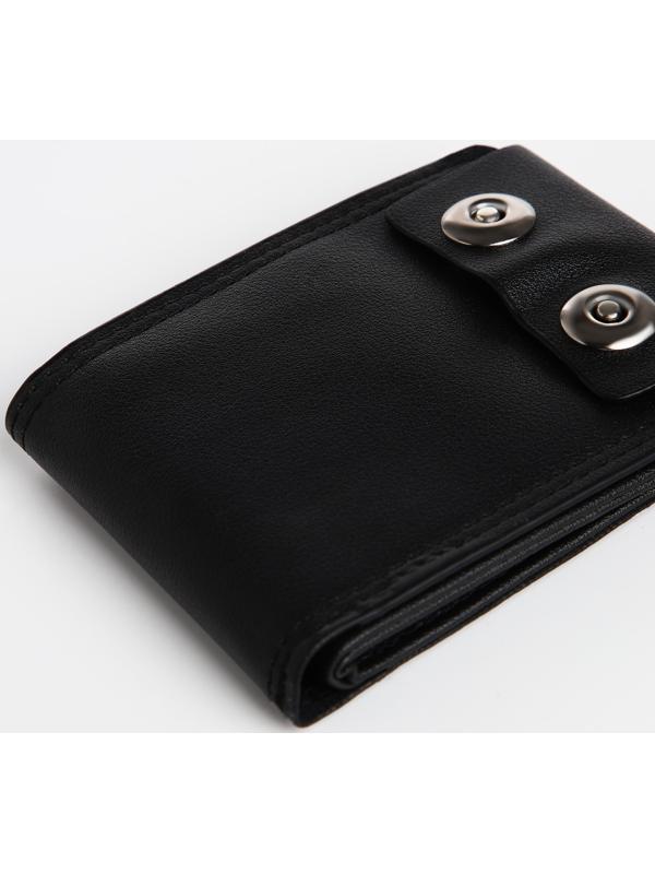 Портмоне на магнитах, цвет чёрный