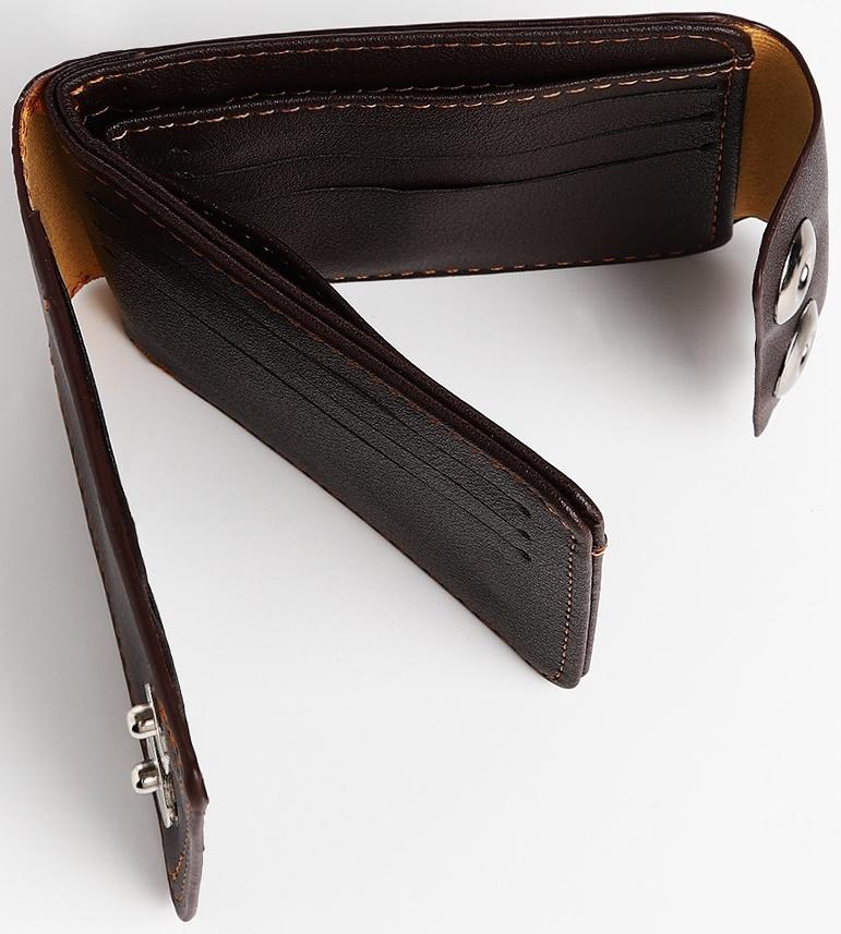 Портмоне на магнитах, цвет коричневый